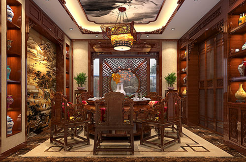 黄南温馨雅致的古典中式家庭装修设计效果图